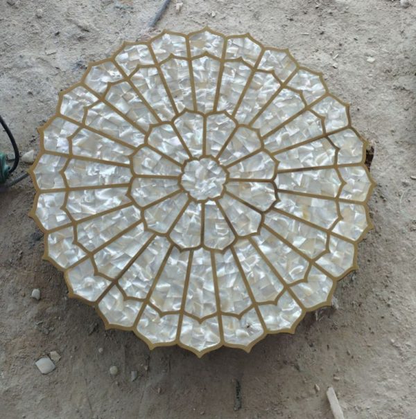 brass  & Mop Coffee Table - Image 2