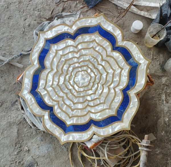 brass  & Mop Coffee Table - Image 4